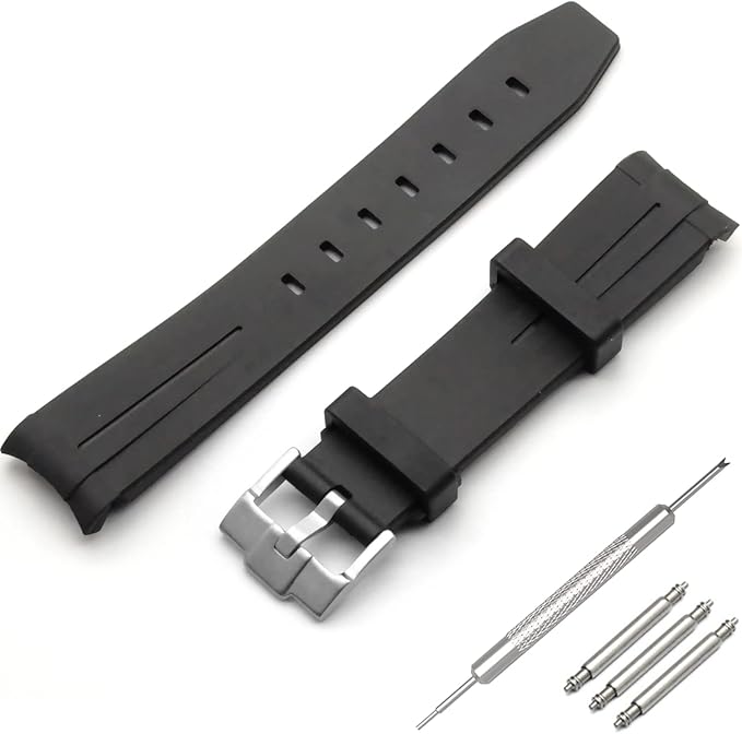 20 毫米/21 毫米劳力士橡胶表带替换件 适用于劳力士潜水员表带 gmt